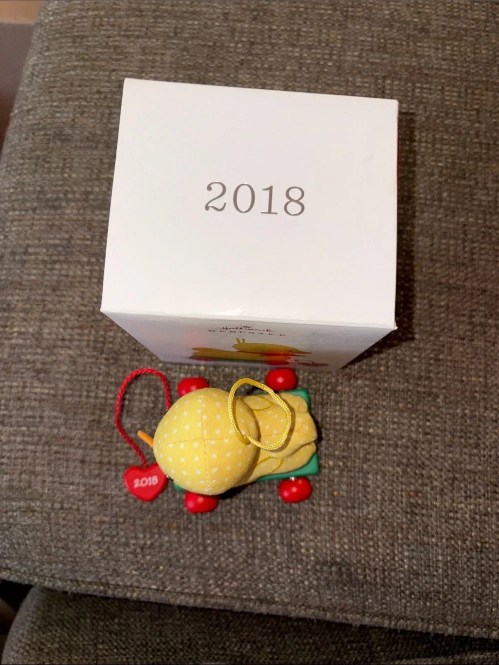 Retired Hallmark 2018 Yellow Polka Dot Duck Babies 1st Christmas BNWT